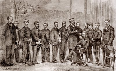 Sir James Hope Grant (1808-1875), soldat britannique et son état-major pendant la Seconde Guerre de l