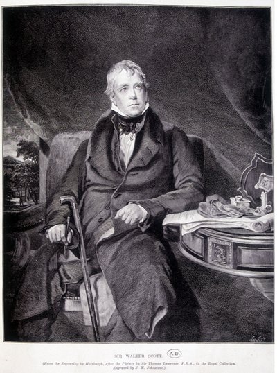 Sir John Walter Scott 1771/1832, écrivain et poète anglais - Unknown artist