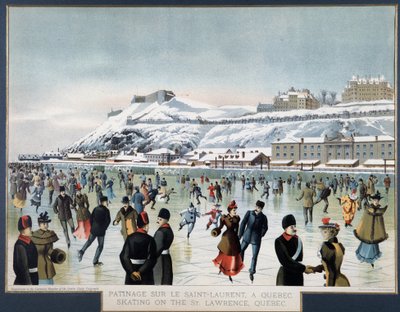 Patinage sur le Saint-Laurent, Québec, s.d. - Unknown artist