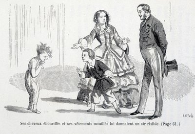 Sophie mouillée - dans "Les Malheurs de Sophie" de la Comtesse de Ségur, Hachette - Unknown artist