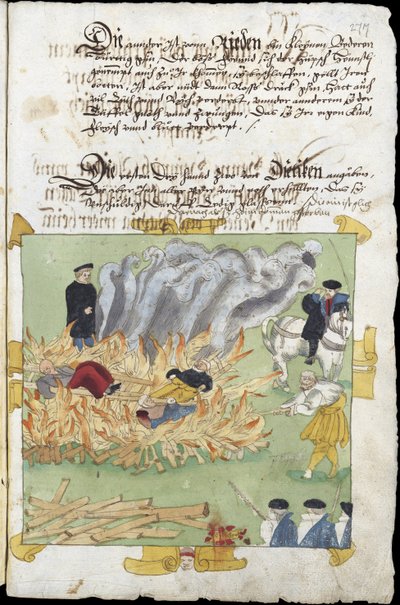 Sorcières - Le bûcher de trois sorcières à Baden le 4 novembre - Unknown artist