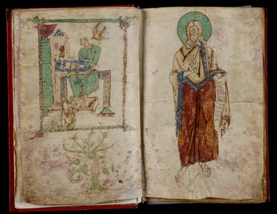 Saint Jean et le Saint-Esprit qui inspire Saint Grégoire : graduale 6B 59 - Unknown