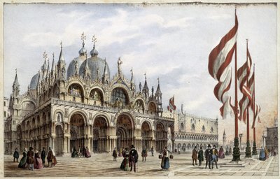 Basilique Saint-Marc - dans « Album des principales vues de Venise », ill. par Marco Moro, ed. Gio Brizeghel, v.1840 - Unknown artist