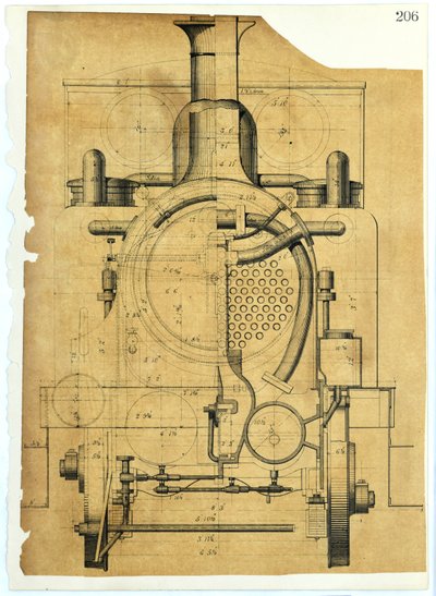 Locomotive à vapeur - Unknown artist