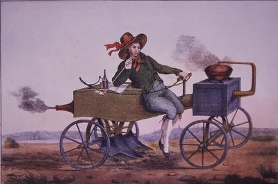 Charrue à vapeur, début du 19e siècle - Unknown artist