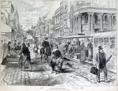 Scènes de rue, Collins Street à Melbourne en 1889 - Unknown artist