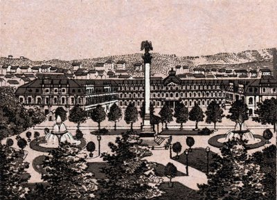 Stuttgart, Allemagne : vue du Nouveau Château. dans « Le Monde Illustré 168 vues » Sans date (fin XIXe siècle) - Unknown artist