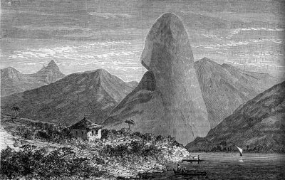 Pain de sucre, près de Rio de Janeiro, Brésil. Gravure dans « Le Journal de la jeunesse » - Unknown artist