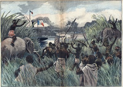 Prise de possession du lac Tchad (Afrique) - Unknown artist