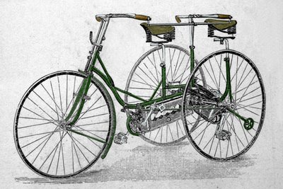 Modèle de tricycle tandem - Unknown artist