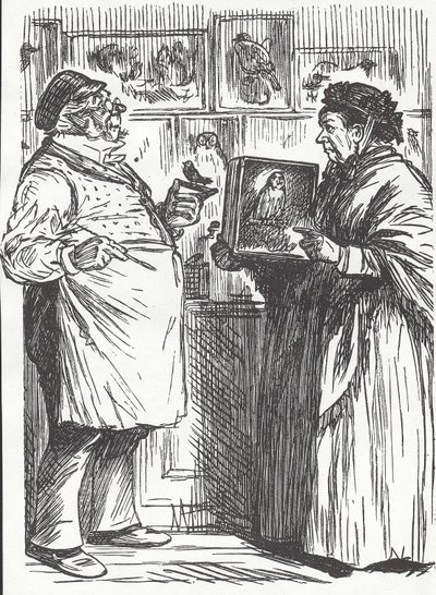 Taxidermiste, fin du 19e siècle (gravure sur bois) - Unknown artist