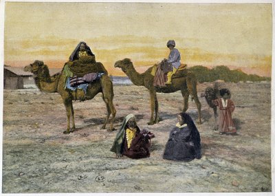 Tekes (nomades russes) et leurs chameaux, fin 19ème siècle - Unknown artist