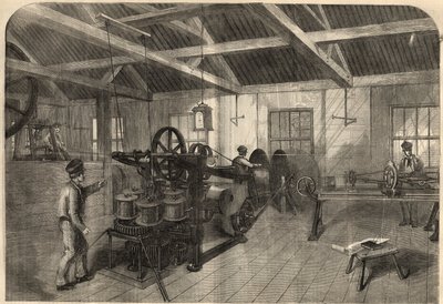 Télégraphie : fabrication du câble transatlantique dans l