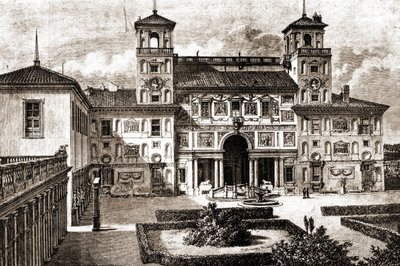 Terrasse et Façade de la Villa Médicis - Unknown artist