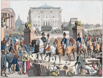 Les forces alliées entrant dans Paris le 31 mars - Unknown artist