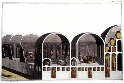 Les Thermes de Caracalla à Rome. Gravure du début du 19ème siècle - Unknown artist