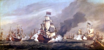 La Bataille des Quatre Jours du 11 au 14 juin 1666 pendant la Seconde Guerre anglo-néerlandaise - Unknown artist