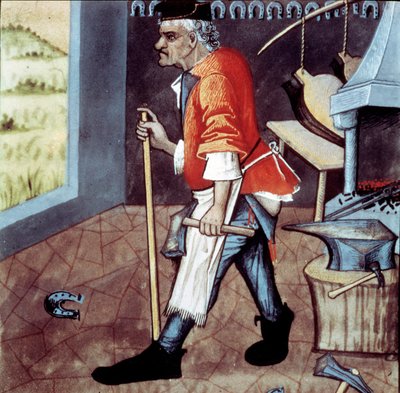 Le forgeron (détail) - Unknown artist