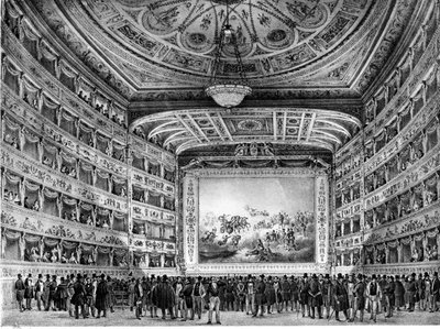 Le Théâtre de la Fenice à Venise. Début du 19ème siècle - Unknown artist