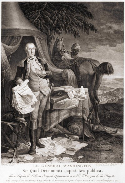Le général Washington (1732 - 1799), gravé d