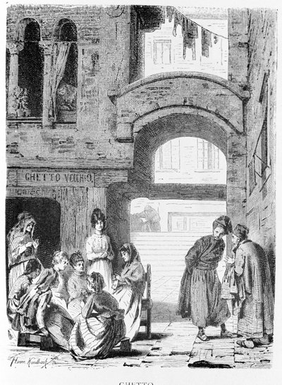 Le ghetto juif de Venise au 19e siècle. - Unknown artist