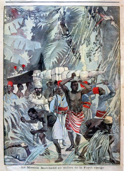 La mission Marchand au milieu de la forêt vierge - dans « Le Petit Journal » du 28/05/1899 - Unknown artist