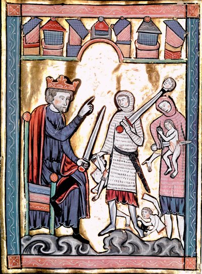 Le Massacre des Innocents. Miniature tirée du « Liber Psalmorum Cum Calendario » ou « Psautier à l