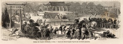 Le Mikado (Empereur du Japon) écuyer de champ à Kioto (ou Kyoto), piste d