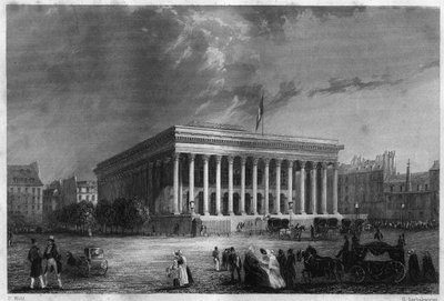 La Bourse de Paris au milieu du XIXe siècle. - Unknown artist