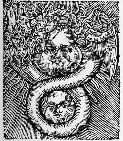 Le Soleil et la Lune : unis par le Dragon - Gravure de l