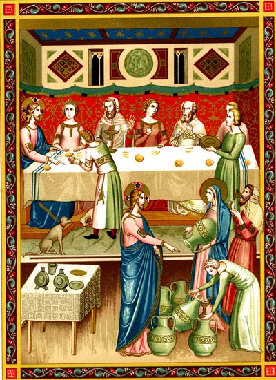 Le festin de noces à Cana, miniature d