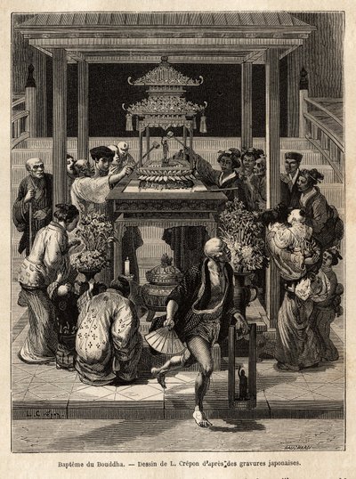 Le baptême du Bouddha - Unknown artist
