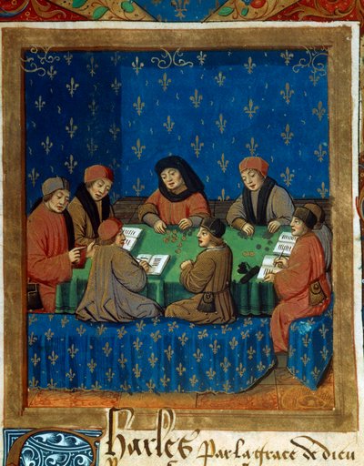 Les comptoirs du Trésor Royal. Miniature tirée d