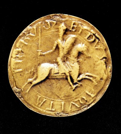 Le contre-sceau de Louis VII de France, le représentant à cheval - Unknown artist
