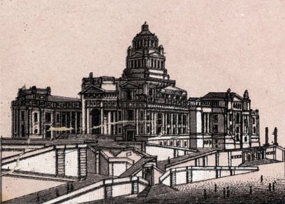 Le palais de justice à Bruxelles en Belgique dans « Le Monde Illustré 168 vues » Non daté (fin XIXe siècle) - Unknown artist