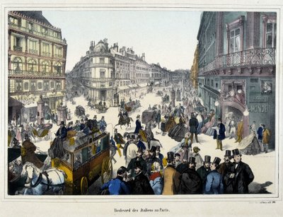 La foule sur le boulevard des Italiens - Unknown artist