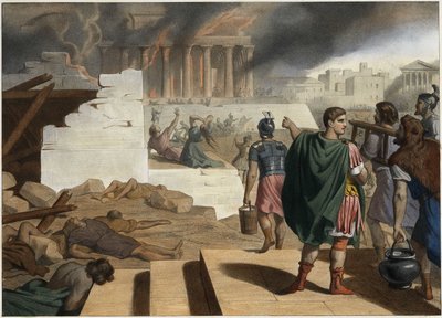 La destruction du temple et de la ville de Jérusalem en 70 par l