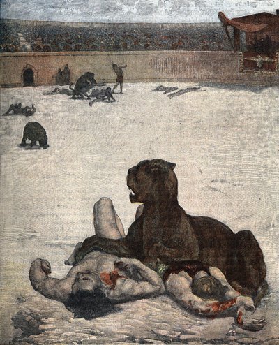 Les premiers chrétiens martyrisés par les Romains aux 1er-2e siècles - Unknown artist