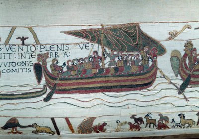 La flotte de Harold, venue informer le duc de Normandie Guillaume le Conquérant qu