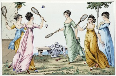 Le jeu de volant au XIXe siècle. - Unknown artist