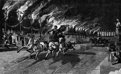 La torche humaine de Néron (Néron 37-68) dans le cirque - Unknown artist