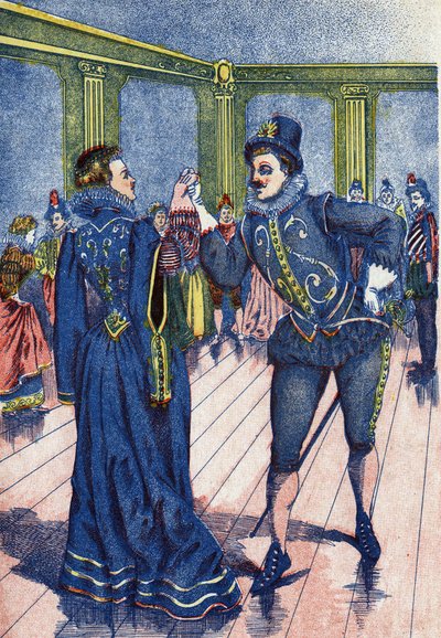 Le fils du roi fait danser Cendrillon. Illustration pour « Cendrillon », conte de Charles Perrault (1628-1703), écrivain français. Imagerie Marcel Vagne, Jarville Nancy, sans date (fin du XIXe siècle) - Unknown artist
