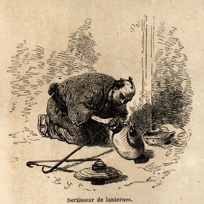 Le friseur de lanternes, sans autre instrument qu