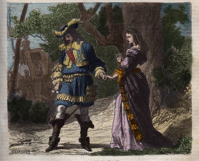 La dernière entrevue de Marie Mancini (1639-1715) avec Louis XIV (1638-1715) avant son départ de la cour pour Brouage le 22 juin 1659, l