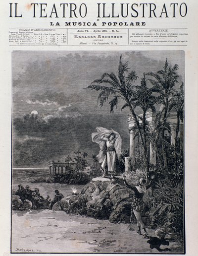 La dernière scène des Pêcheurs de perles, acte I, opéra de Georges Bizet - Unknown artist