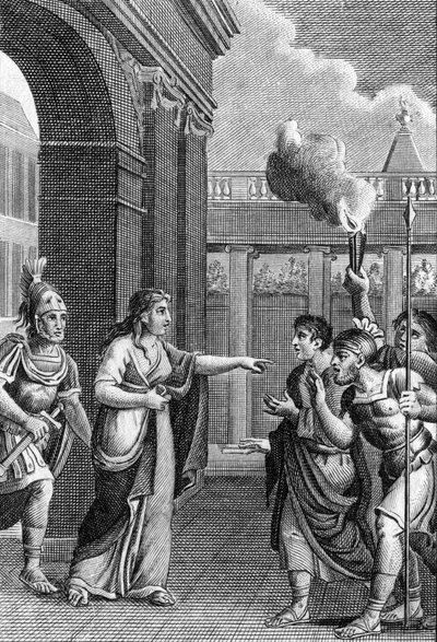 La légendaire reine de Babylone, Sémiramis, apaise par sa présence une sédition qui s