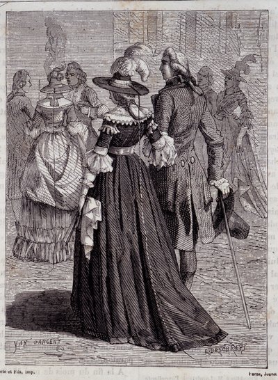 Le chapeau éclair des dames de Paris en 1778 - dans "Les merveilles de la science" par Louis Figuier - Unknown artist