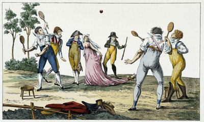 La longue paume - gravure, début 19e siècle - Unknown artist
