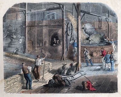La fabrication de la bière. Illustration du XIXe siècle. Collection Bianchetti - Unknown artist