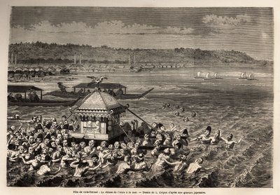 Le matsouri (fête, procession) de tennoo gots, a lieu chaque année le 6e jour du 6e mois, pour les pêcheurs des plages de Yedo (ou Edo, Tokyo actuel), c